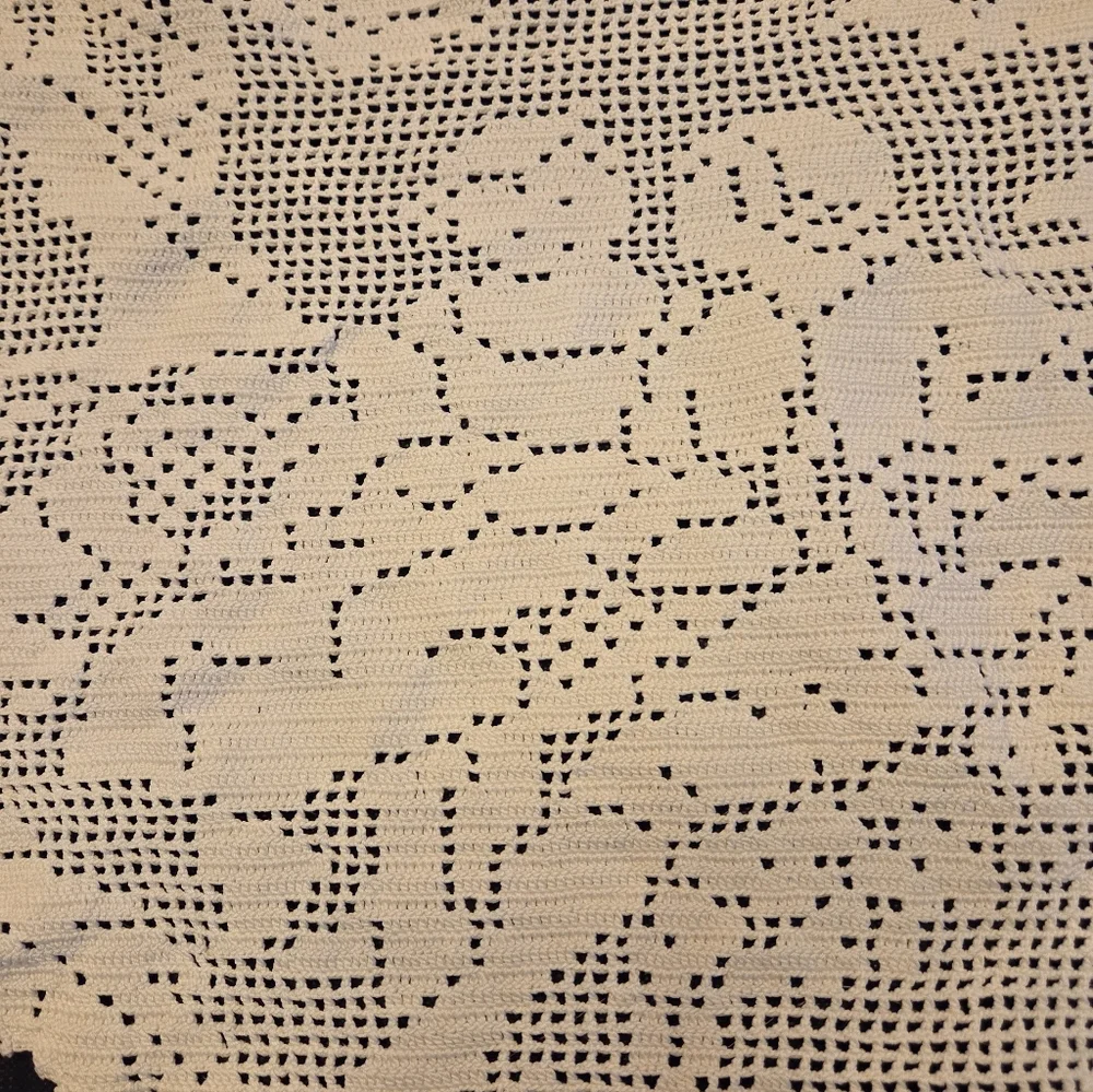 VTG VGUC 3 Piece Filet Doily Set